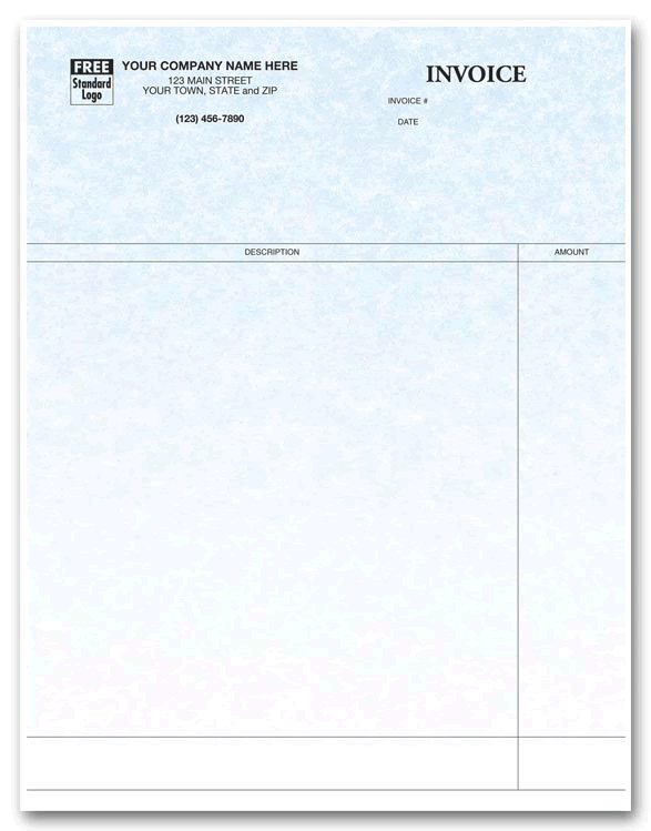 Ensure that you have ample room to record all of your necessary infomation with these Laser Invoices