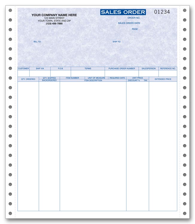 Custom Parchment Sales Order is the ideal sales order for your business.
