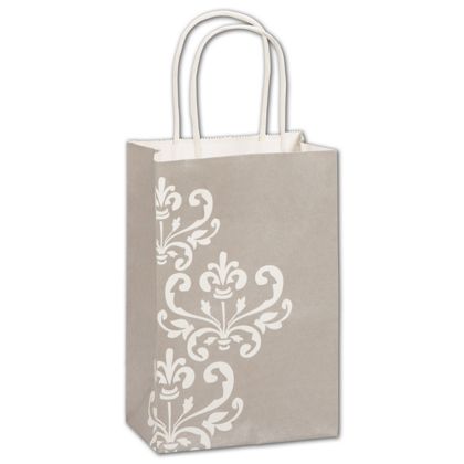 These beautifully elegant shopping bags boast a delicate white design to match any wrapping style.