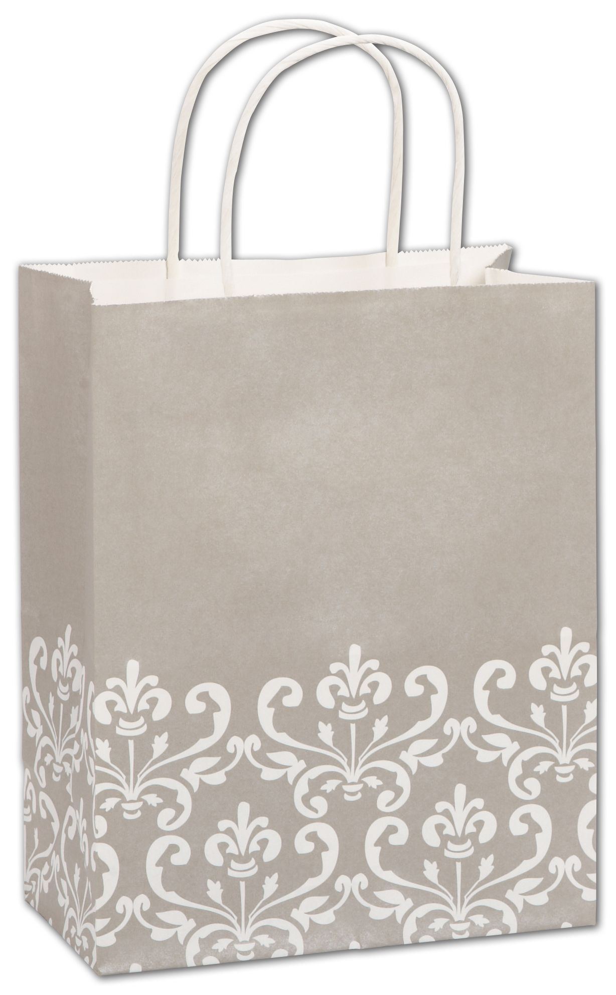 These beautifully elegant shopping bags boast a delicate cream design to match any wrapping style.