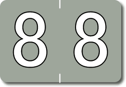1561 - End-Tab Numeric Labels - Number 8