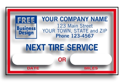 1690E - Static Cling Labels | Windshield Labels Next Tire Service