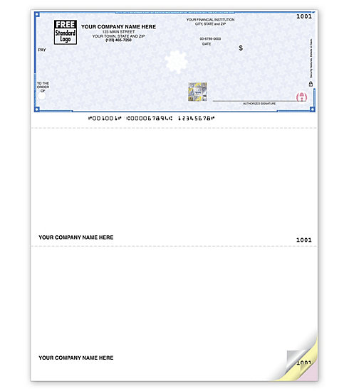SDLT108 - Laser Personalized Checks, Blank Stubs