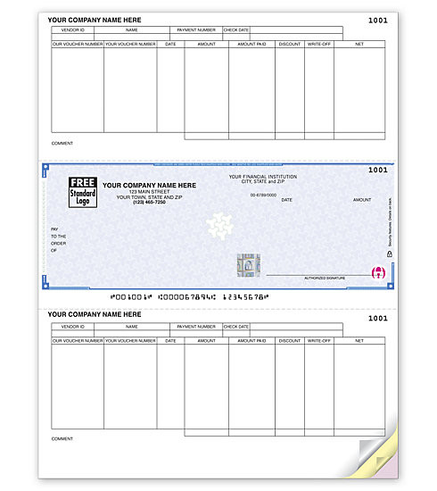 These Laser Checks are perfect for paying all of your Accounts Payables. Use with inkjet or laser printers.
