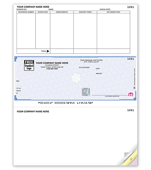Accounts Payable Accpac Checks are perfect for your payables.  Choose your check color and style for your logo.
