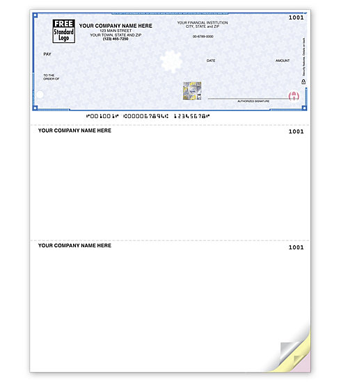 SDLT149 - Laser Personalized Checks Printing, Blank Bottom Stubs