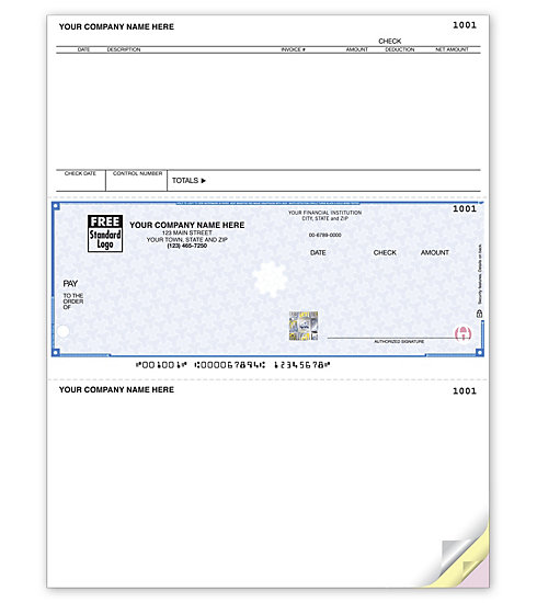 SDLM252 - Laser Accounts Payable Checks, Pre-Printed Stubs