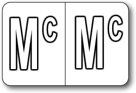 M196 - Sycom®/Barkley® Individual End-Tab Labels - Mc