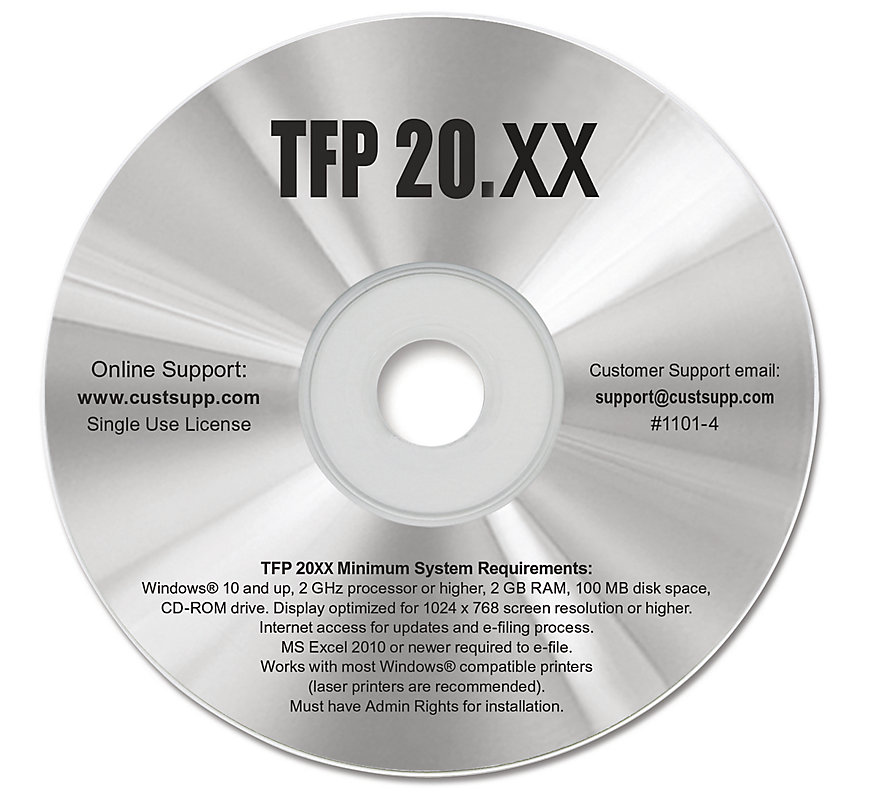 TF1101 - Tax Software  - TFP for Windows