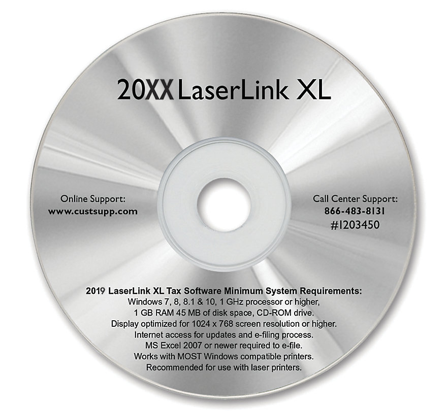 2022 LaserLink XL Tax Software - Easy-to-use software fills out tax forms quickly and guaranteed to meet IRS requirements.