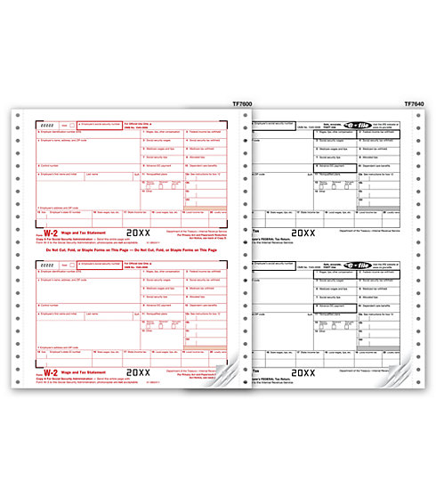 TF2108 - Continuous W-2 Form - Twin Sets, 8-part