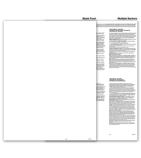 TF5104 - Blank 1099 Form with Multiple Backers
