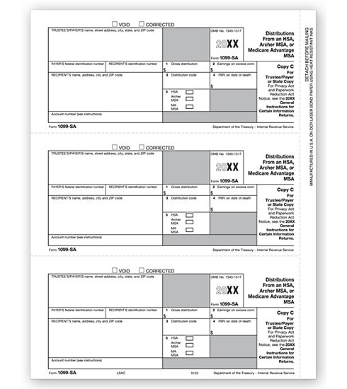 TF5125 - Laser Tax Forms - 1099-SA Copy C