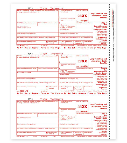 TF5190 - IRS Forms - Laser 1099 LTC - Federal Copy A