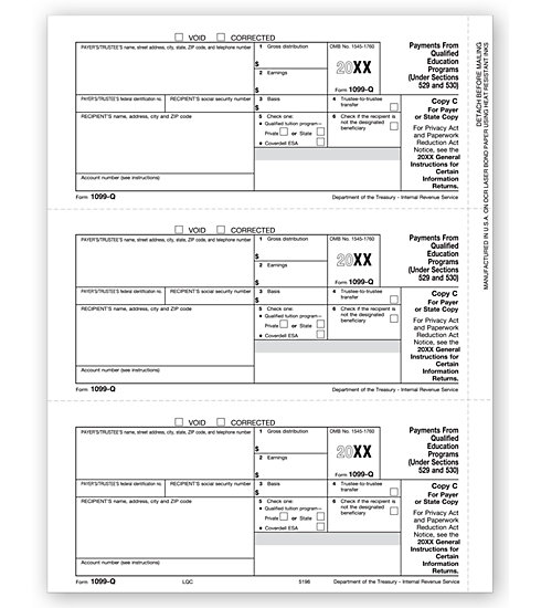 TF5196 - Laser 1099-Q Form - Payer or State Copy C