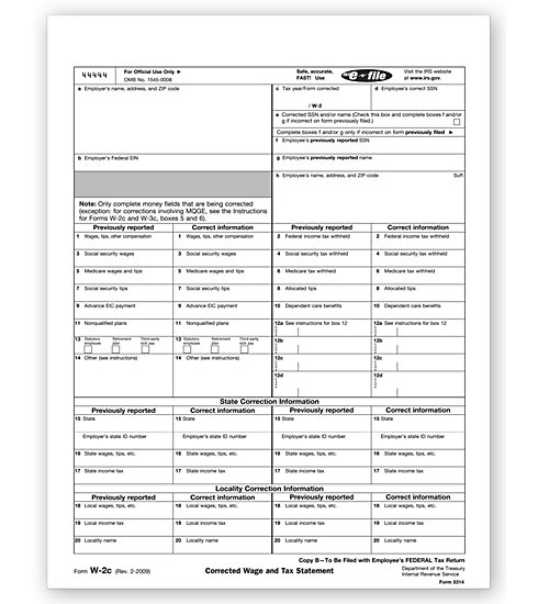 TF5314 - Laser W-2C Form - Employee Copy B