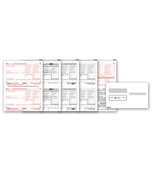 TF5650E - Laser W-2 Forms Kit with Envelopes, 6-part