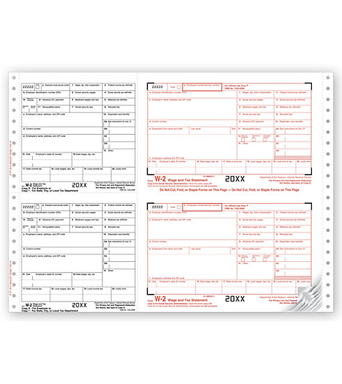 TF7302 - Continuous W-2 Form - 2-Wide Mailer
