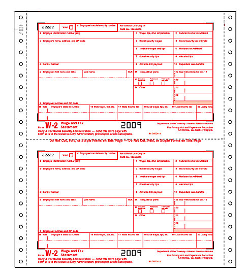 TF7600 - Continuous W-2 Form - Employer Set
