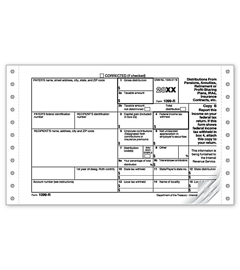 TF8621 - Continuous 1099 Forms - 1099-R