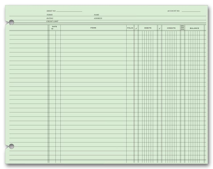 21180 - Accounting Ledger Sheets