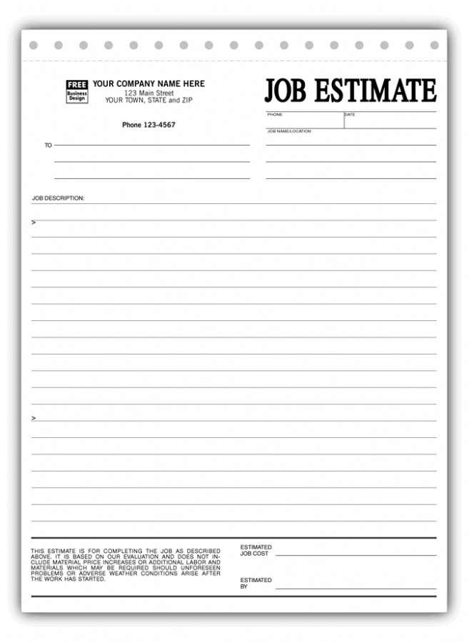 215 - Personalized Job Estimates Printing