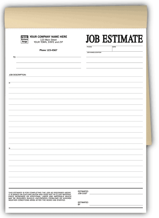215B - Job Estimate Books Printing