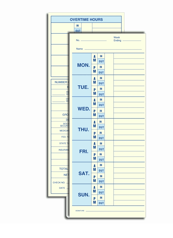 222 - Compact Employee Time Cards