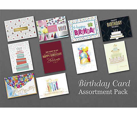 A unique assortment of beautiful birthday cards on hand at all times for employees, customers and friends.