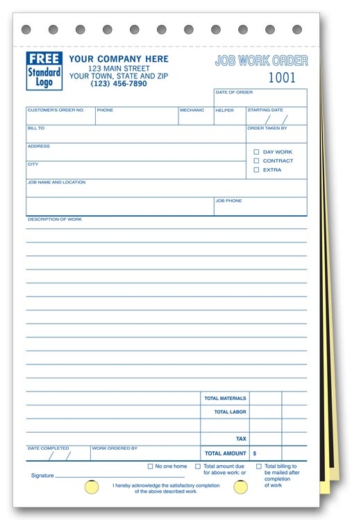 258 - Personalized Job Work Orders