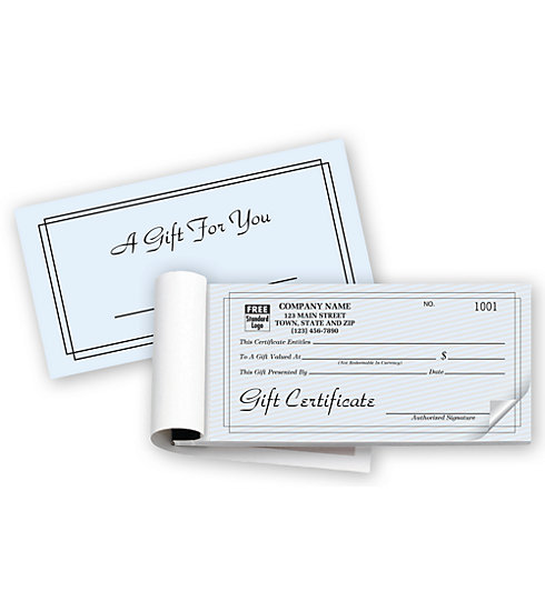 These classic gift certificates are perfect for any business. 
