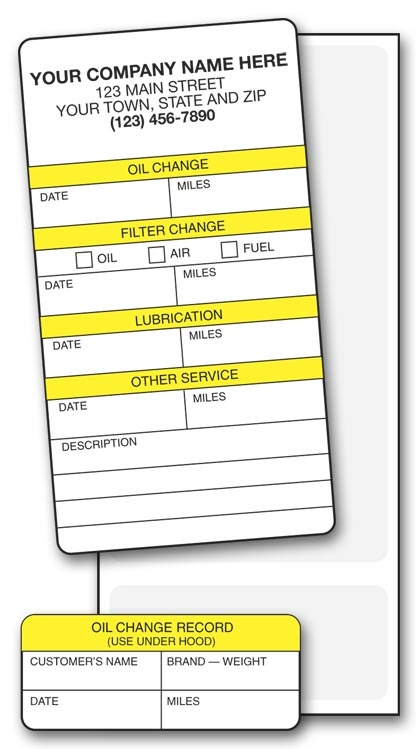 315 - Auto Service Labels
