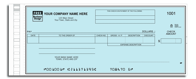 These Checks allow you to pay all of our accounts payables. 