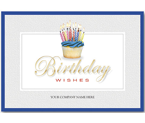 Greet your family and friends with this elegant Small Cake, Big Wishes birthday card.