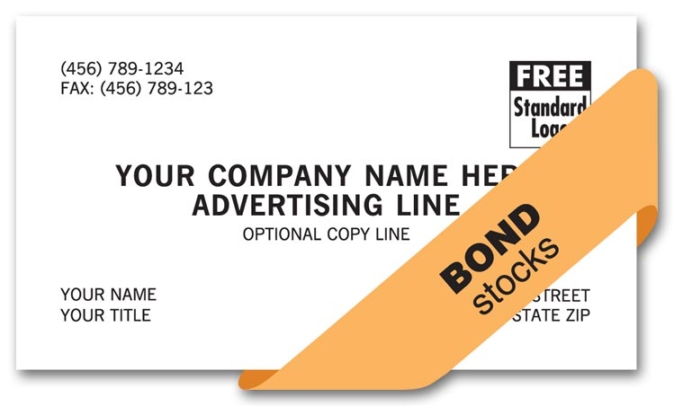 These customizable business cards are textured printed on bond paper. Choose from different paper colors, inks and textures.