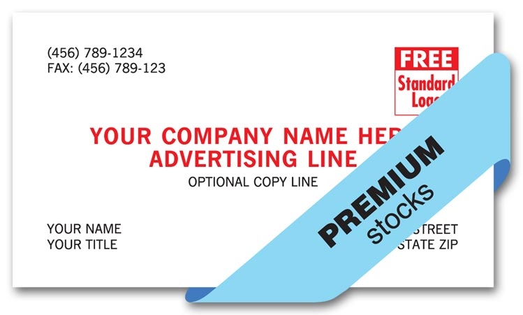 Customizable Business Cards printed on 24lb stock.  White or natural paper color with your choice of ink color and ink textur