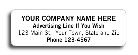 These white address labels allow you to market your business anywhere.