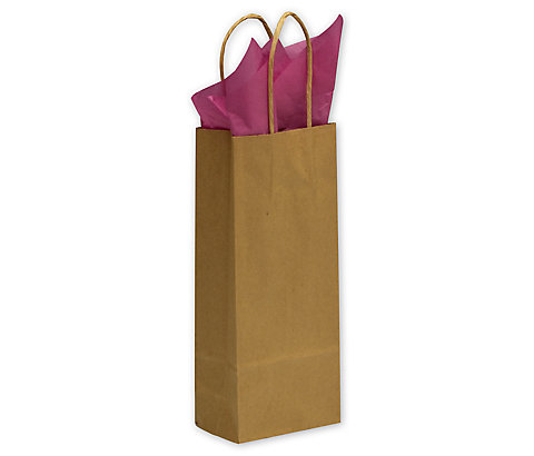 Wine Paper Shopping Bag that are Mix and match with colored tissue paper to create a unique look.