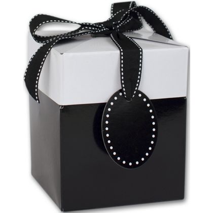Black and white gift boxes