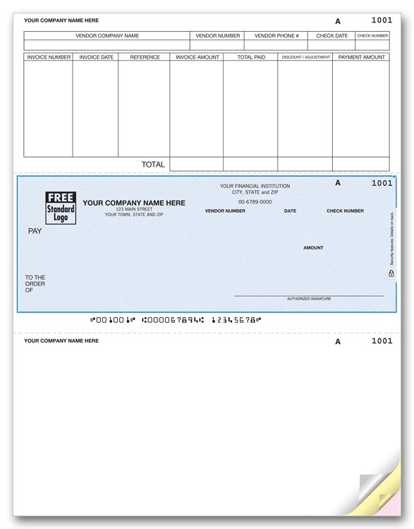 DLM221 - Laser Accounts Payable Checks with Adjustments