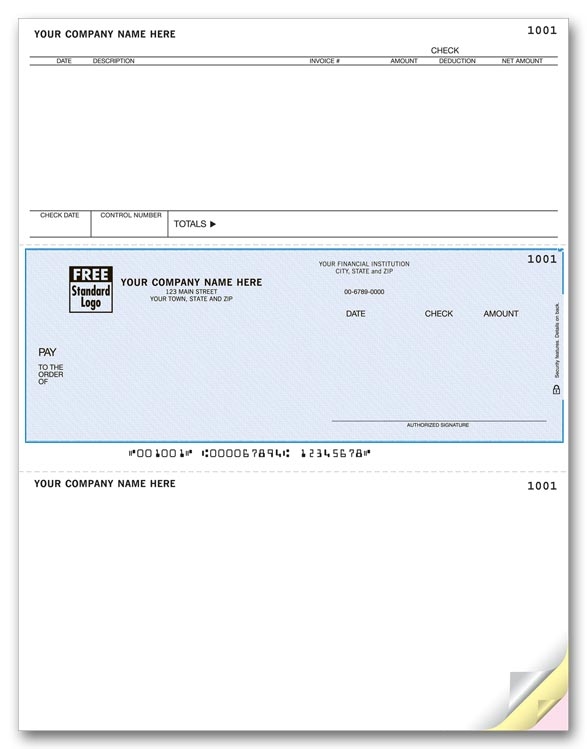 DLM252 - Laser Accounts Payable Checks, Pre-Printed Stubs
