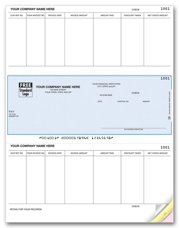 DLM274 - Laser Accounts Payable Checks, 2 Printed Stubs