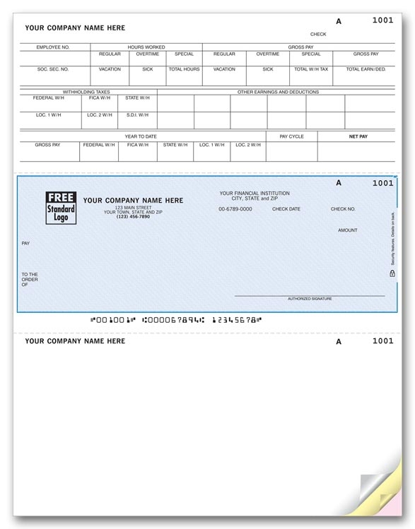 DLM318 - Laser Payroll Checks, Detail of Hours