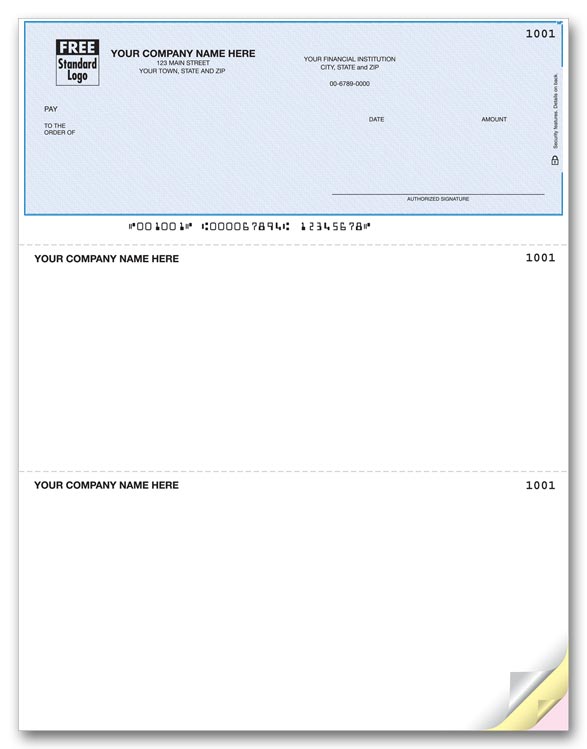 These handy checks allow you to pay for almost anything. With 2 detachable bottom stubs for necessary information. 