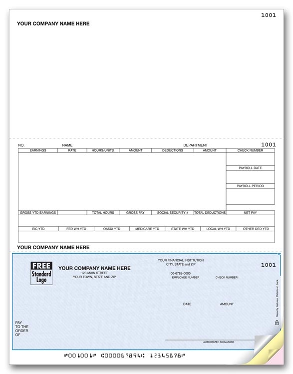 DacEasy® Laser Payroll Checks help make payroll easy. 2 Detachable top stubs. For use with inkjet and laser printers.
