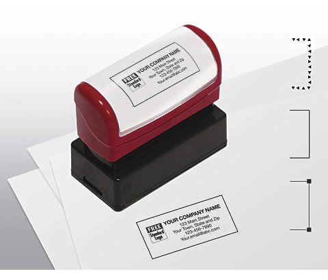 Medium Pre-Inked Company Name & Address Stamp
