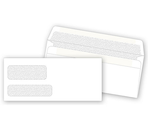 These envelopes have a handy flip and stick feature. Tinted inside pattern keeps confidential information from showing throug