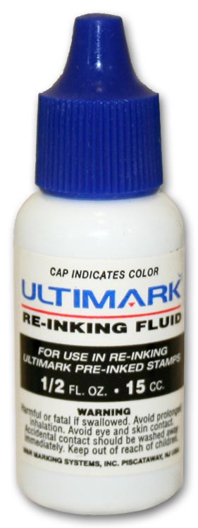 D8 - Stamp Ink - Blue Ink Refill for Pre-Inked Stamps
