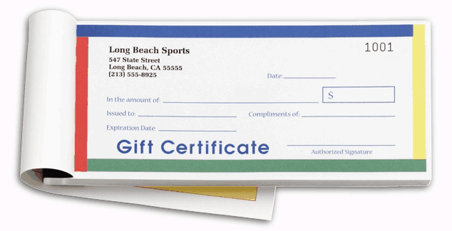 Simple and easy to use, these gift certificate books are perfect for your business.