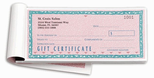 Pink with a blue border, these uncomplicated certificates are a perfect option for your business.